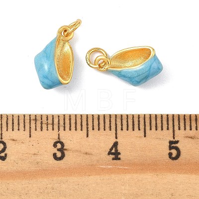 Brass Enamel Pendants KK-K364-29G-1