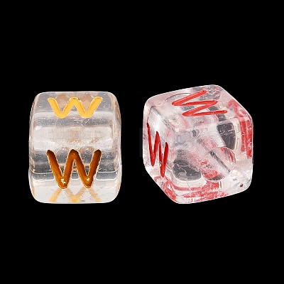 Acrylic European Beads MACR-I042-01W-1