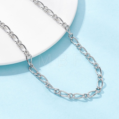 5MM 304 Stainless Steel Figaro Chain Necklaces for Women NJEW-JN05629-1
