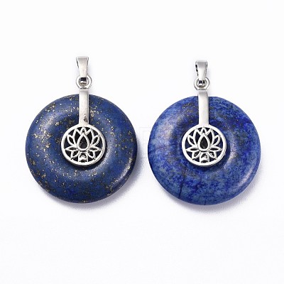 Natural Lapis Lazuli Pendants G-F640-B08-1