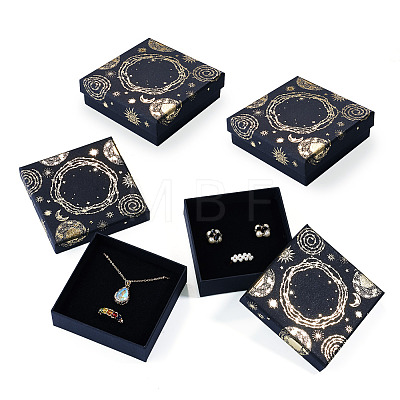 10Pcs Sun Moon Star Printed Cardboard Gift Boxes CBOX-TA0001-21A-1