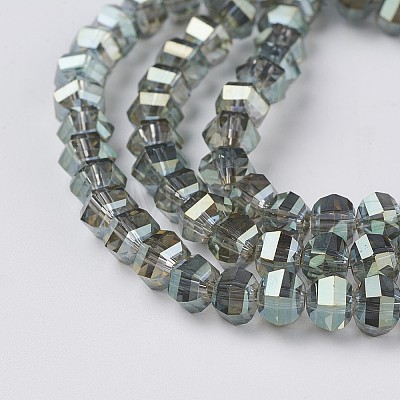 Electroplate Glass Beads Strands EGLA-L012-B-FR04-1