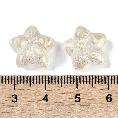 Transparent Spray Paint Glass Beads GLAA-H035-02E-1