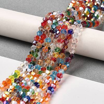Transparent Electroplate Glass Beads Strands EGLA-A039-T2mm-B29-1