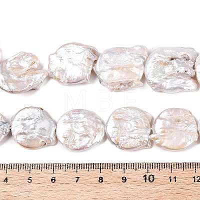 Natural Baroque Keshi Pearl Beads Strands PEAR-S018-06G-1