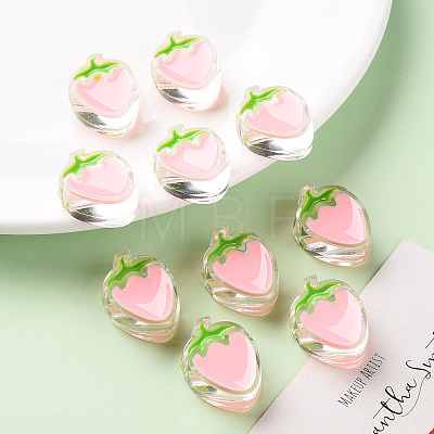 Transparent Enamel Acrylic Beads X1-TACR-S155-003E-1