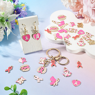 50Pcs 10 Styles Alloy Enamel Pendants ENAM-TA0003-90-1
