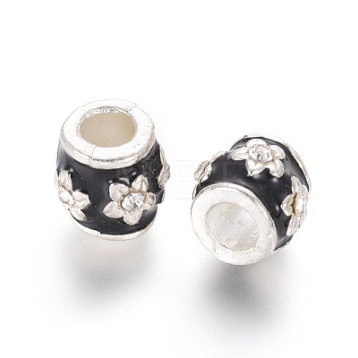 Alloy Enamel European Beads MPDL-R005-06-1