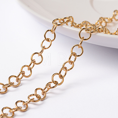 Ion Plating(IP) 304 Stainless Steel Rolo Chains CHS-H007-31G-1