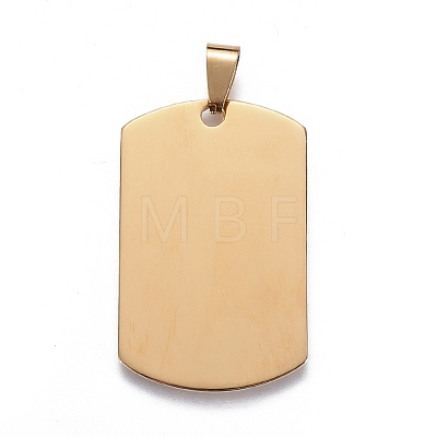201 Stainless Steel Stamping Blank Tag Pendants STAS-O044-02-122-1