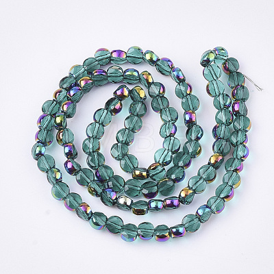 Electroplate Glass Beads Strands EGLA-S187-02-1