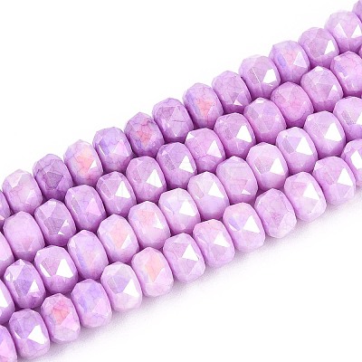Anti-Tarnish Electroplate Glass Beads Strands GLAA-T025-6mm-11D-1