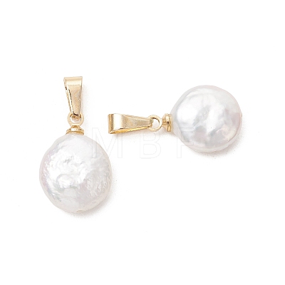 Natural Baroque Pearl Keshi Pearl Pendants PALLOY-JF05373-1