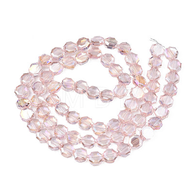 Electroplate Transparent Glass Beads Strands EGLA-N002-27-C01-1