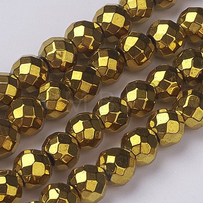 Non-Magnetic Synthetic Hematite Beads Strands G-G092-3mm-1-1