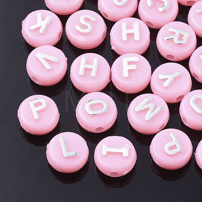 Plating Opaque Acrylic Beads MACR-T032-02F-1