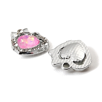 UV Plating Alloy Glass Pendants FIND-K032-43P-1
