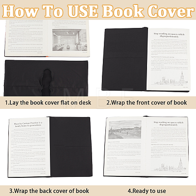 Elastic Fabric Book Covers AJEW-CP0008-68E-1