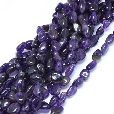 Natural Amethyst Beads Strands G-O173-015-1
