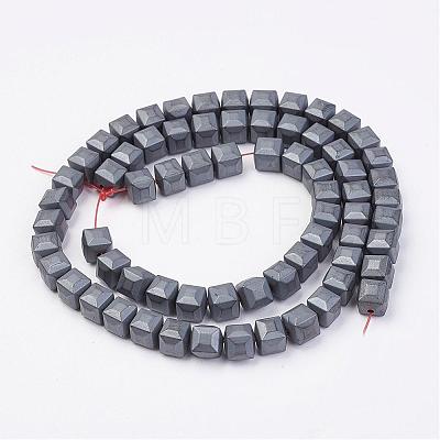 Non-magnetic Synthetic Hematite Beads Strands G-F396-35-6x6mm-1