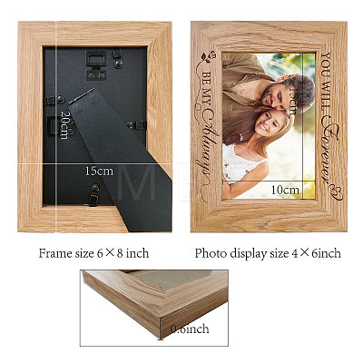 Natural Wood Photo Frames DIY-WH0247-015-1