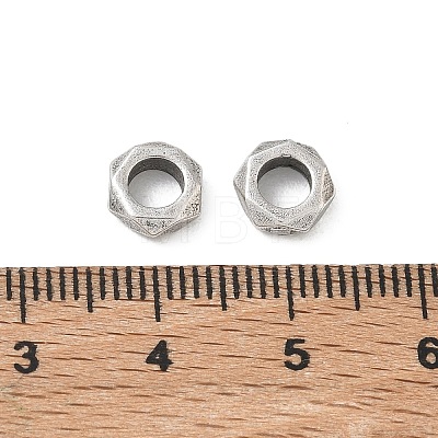 Brass European Beads KK-CBADC51-04AS-1