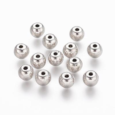 Tibetan Style Alloy Round Beads TIBEB-5204-AS-NR-1