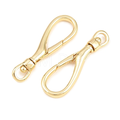 Brass Swivel Lobster Claw Clasps KK-P353-02G-1