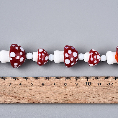 Handmade Lampwork Beads Strands LAMP-N028-11-1