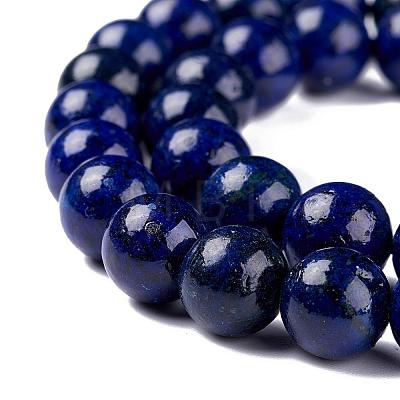 Natural Lapis Lazuli Round Beads Strands G-I181-10-8mm-1