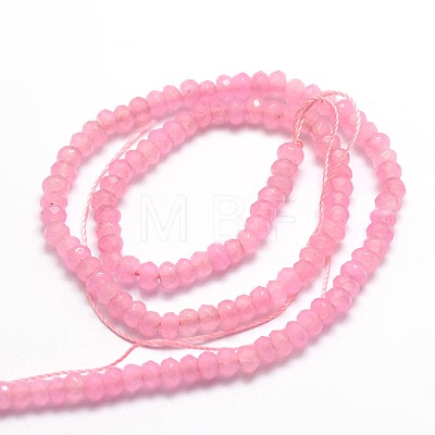 Dyed Natural Malaysia Jade Rondelle Beads Strands G-E316-2x4mm-14-1