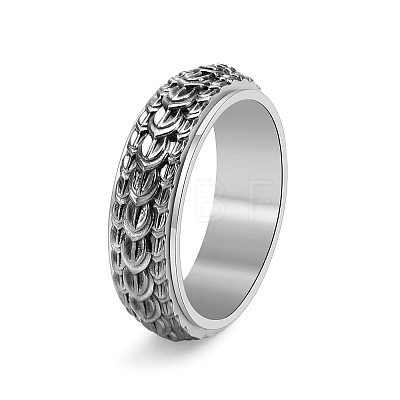 Rotatable Titanium Steel Finger Ring PW-WG50513-07-1