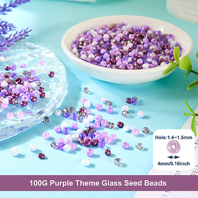 100G Opaque & Transparent Inside Colours 6/0 Glass Seed Beads SEED-TA0001-12C-1