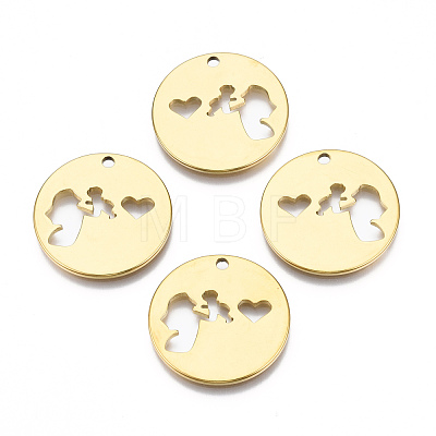 Ion Plating(IP) 201 Stainless Steel Pendants STAS-N098-073LG-1