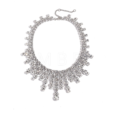 Alloy Full Crystal Rhinestone Geometric Bib Necklaces for Women FS-WG56FB9-02-1