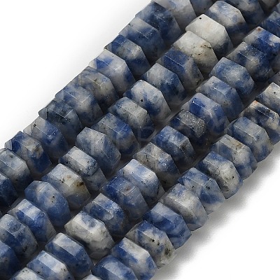 Natural Blue Spot Jasper Beads Strands G-G317-A11-3x6mm-1