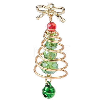 3Pcs Glass & Alloy Pendants PALLOY-JF02990-1