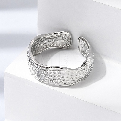 304 Stainless Steel Cuff Open Rings RJEW-P188-02B-P-1