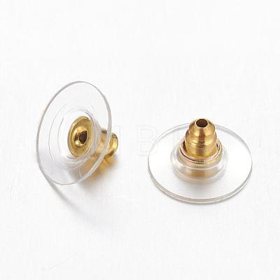 Brass Bullet Clutch Earring Backs X-EC129-G-1