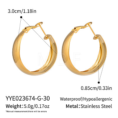 304 Stainless Steel Hoop Earrings UF4062-1-1