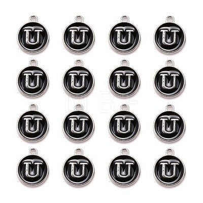 Platinum Plated Alloy Charms X-ENAM-S118-02U-P-1