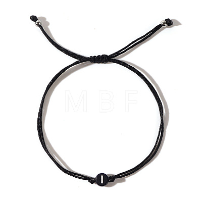 Acrylic Letter I Adjustable Braided Cord Bracelets for Men GX4208-9-1