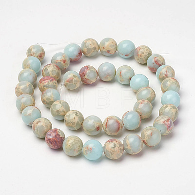 Synthetic Aqua Terra Jasper Beads Strands G-P237-02-4mm-1