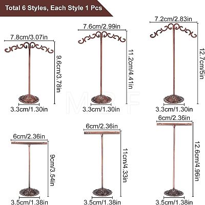 Fingerinspire 2 Sets 2 Style Iron Earring Display Stand EDIS-FG0001-40-1