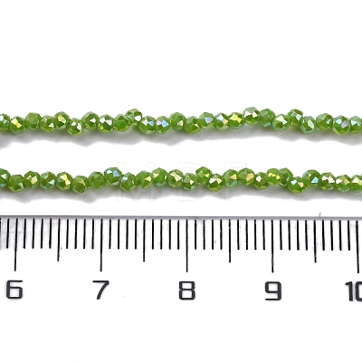 Transparent Electroplate Glass Beads Strands EGLA-H107-01A-B03-1