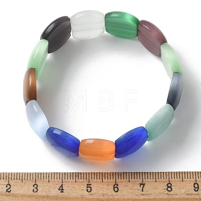 Handmade Lampwork Beaded Stretch Bracelets for Men Women BJEW-G738-01A-06-1