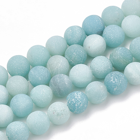Natural Amazonite Beads Strands G-T106-190-1