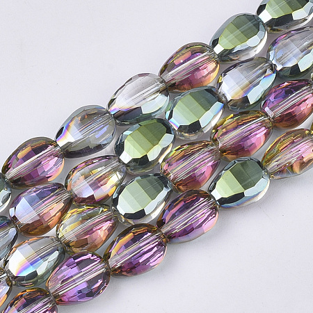 Translucent Electroplate Glass Beads Strands EGLA-T020-03A-1