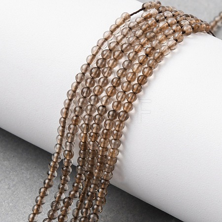 Natural Smoky Quartz Beads Strands G-Z116-A03-2mm-1