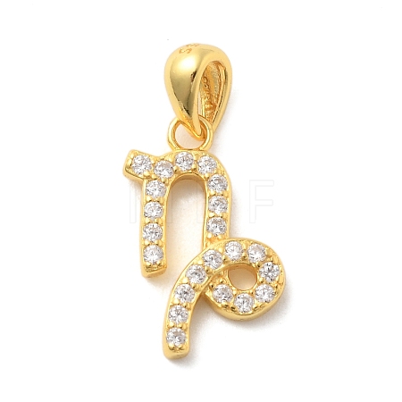 925 Sterling Silver Micro Pave Clear Cubic Zirconia Pendants STER-Z012-06G-03-1
